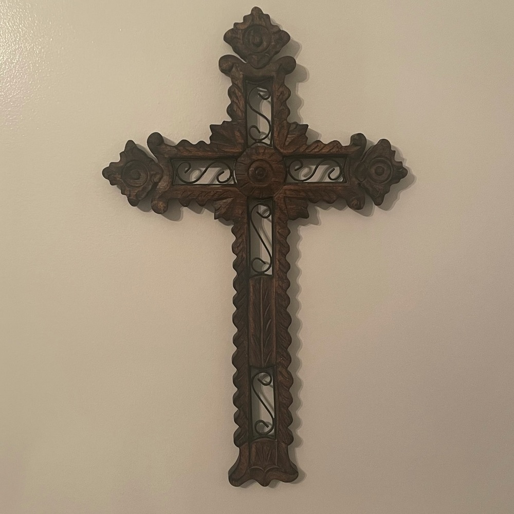 Wood and metal cross